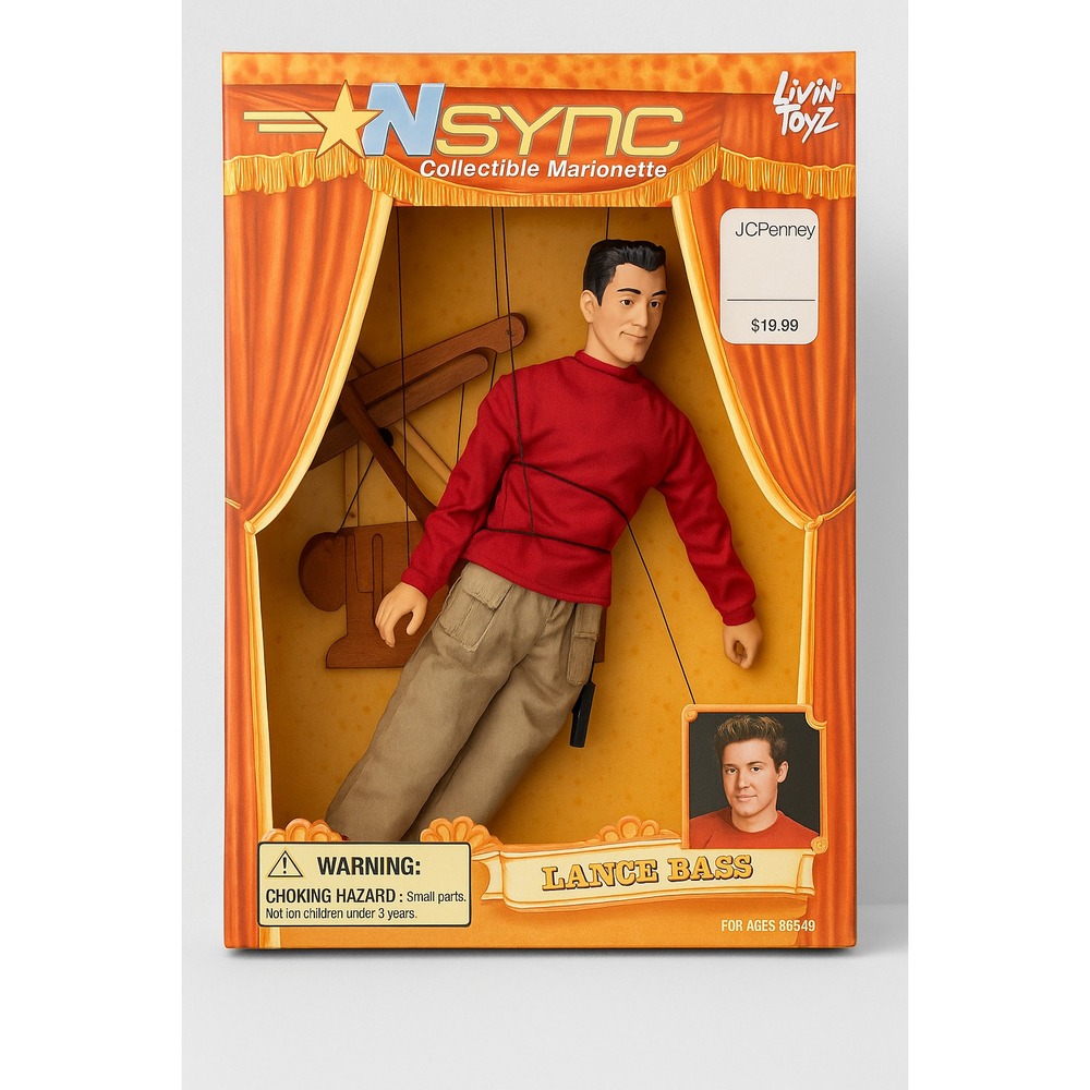 NSYNC J C Chasez Collectible Marionette Doll‎ Living Toyz 2000 Vintage NIB